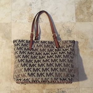 Michael Kors - Beige MK Logo Grab Bag Tote- NWT